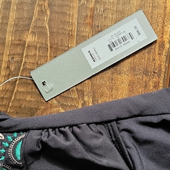 APT 9 kohl's sz S roughed black one piece skirt NEW nwt - Picture 2 of 6